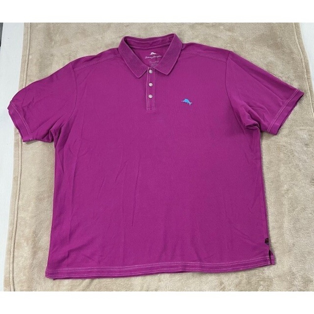 Tommy Bahama‎ Supima Polo Pink 3XL Pima Cotton Poly Blend Short sleeve good